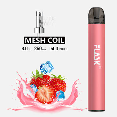 F900 P6の滑らかな気流の使い捨て可能なVapeのペン1500puffsの網のコイル