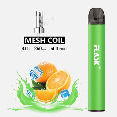 F900 P6の滑らかな気流の使い捨て可能なVapeのペン1500puffsの網のコイル