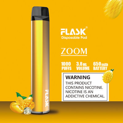 細い電池1000puffsの使い捨て可能なポッドの蒸発器のペンのFDAは承認した