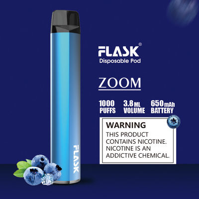 細い電池1000puffsの使い捨て可能なポッドの蒸発器のペンのFDAは承認した