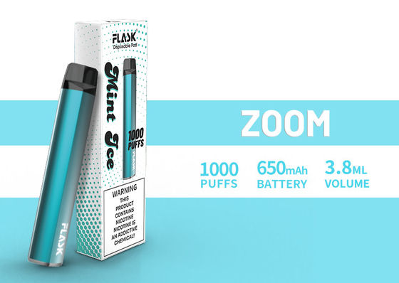 ズームレンズのDisposol Vapepenの品質保証の豊富な供給650mah 3.8mlジュース1000puffs
