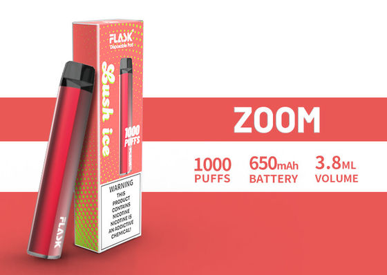 ズームレンズのDisposol Vapepenの品質保証の豊富な供給650mah 3.8mlジュース1000puffs