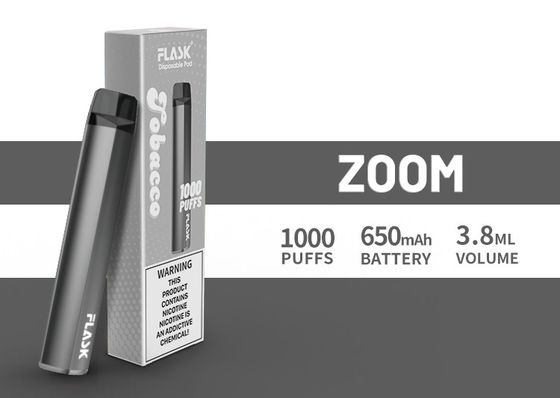 ズームレンズのDisposol Vapepenの品質保証の豊富な供給650mah 3.8mlジュース1000puffs