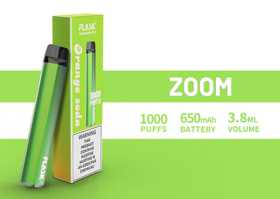 有機性ズームレンズのDisposableVapepenのvapenation 1000puffs 650Mahの綿