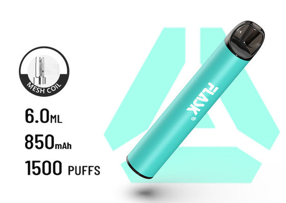 F900 P6の大きい気流の使い捨て可能なVapePen 1500puffsの螺線形の網電池850Mah