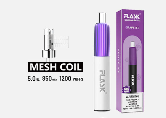 セリウム304SSは蒸発器のペン、1200のパフの使い捨て可能なVapeの棒に風味を付けた