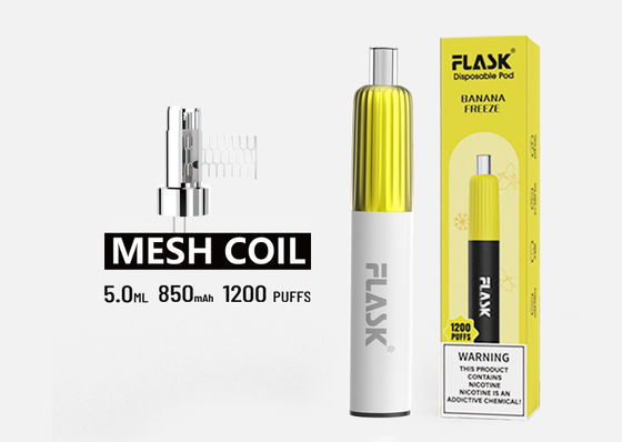 850mAh 2%のニコチンの塩によって風味を付けられた蒸発器のペンの網のコイルVapeは前にポッドを満たした
