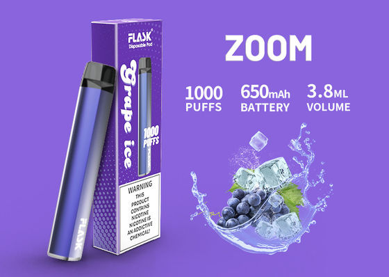 1000puffs陶磁器オイルのカートリッジ、3.8ml 650MahはCBD Vapeのカートリッジに風味を付けた