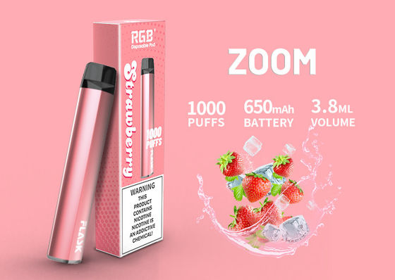 1000puffs陶磁器オイルのカートリッジ、3.8ml 650MahはCBD Vapeのカートリッジに風味を付けた