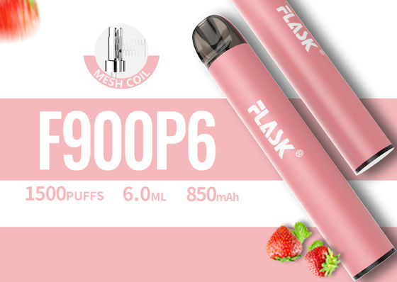 6.0ml使い捨て可能なVapeのポッド装置、1500puffs使い捨て可能なVapeのペン