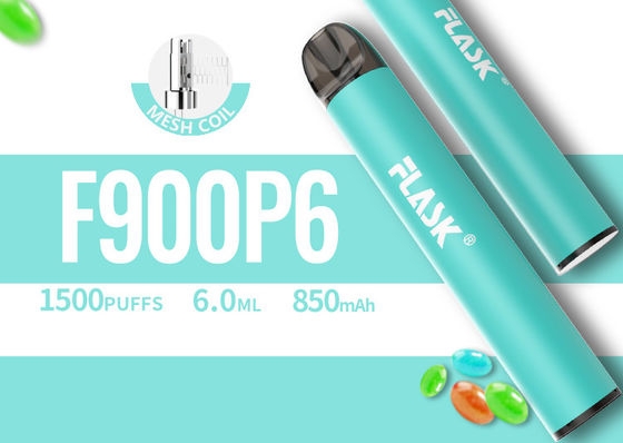 6.0ml使い捨て可能なVapeのポッド装置、1500puffs使い捨て可能なVapeのペン