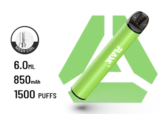 OEM ODM 1500puff 850mAh使い捨て可能なVapeのポッド6.0ml Eの液体の網のコイル