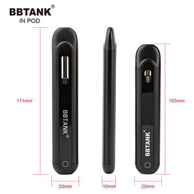 ポッドTHCの留出物オイルの100%の品質管理プロセスの使い捨て可能なVape装置2ml陶磁器のコイルのVapeのポッドのBBTANK