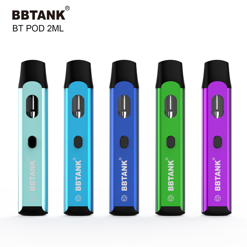 インド大麻厚いオイルのデルタ8 HHCのためのボタンが付いているBBtank使い捨て可能なVapeのポッド2.0ml